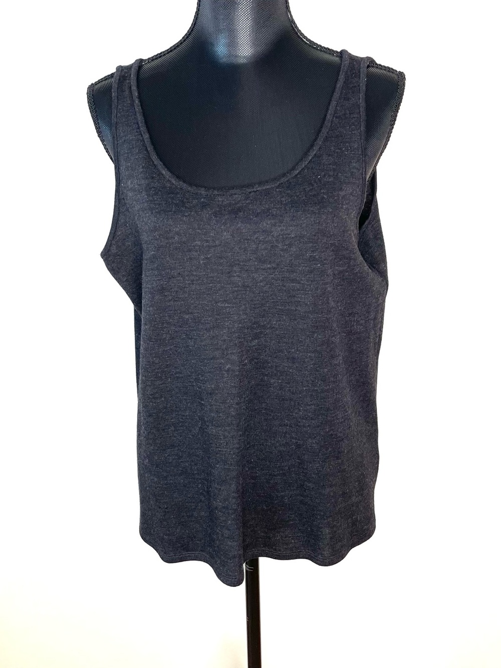 Eileen Fisher Sweater Tank Top Wool Scoop Neck Sleeveless Gray Size Large